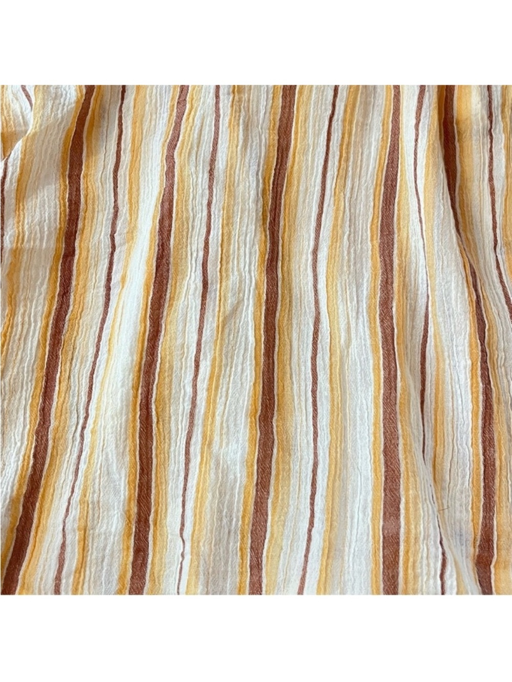 NWT Anthropologie Tie Front Blouse Striped white tan brown small - Picture 8 of 8